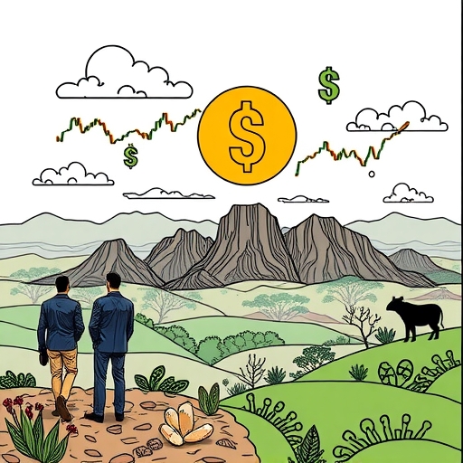 南非風景與貨幣符號