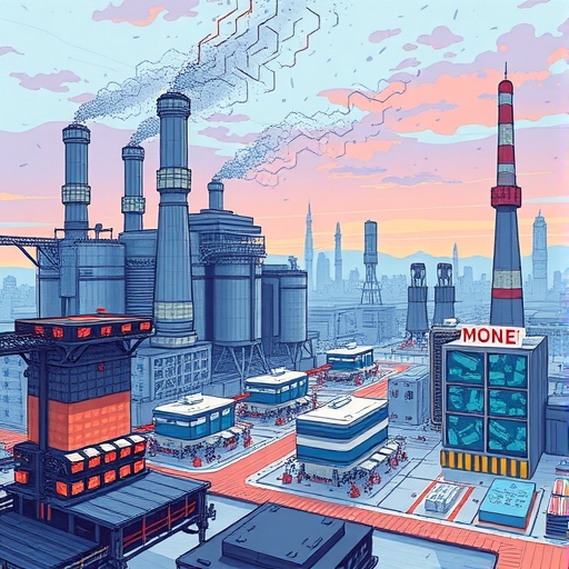 現代半導體工廠中正在運作的場景