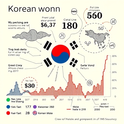 韓元市場動態與挑戰的視覺化說明