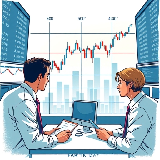 金融交易概念的插圖