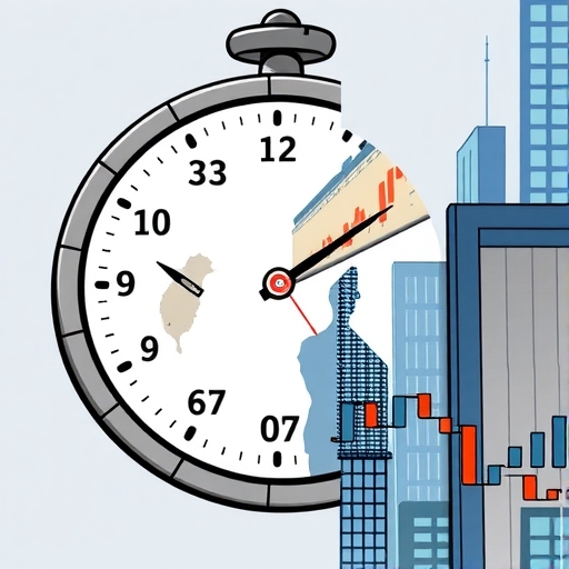 一個顯示美國與台灣時區的時鐘