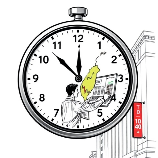 華爾街的插圖,包含時差元素