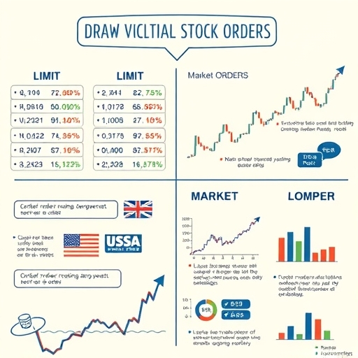 一幅插圖,展示股票掛單類型的視覺化表達
