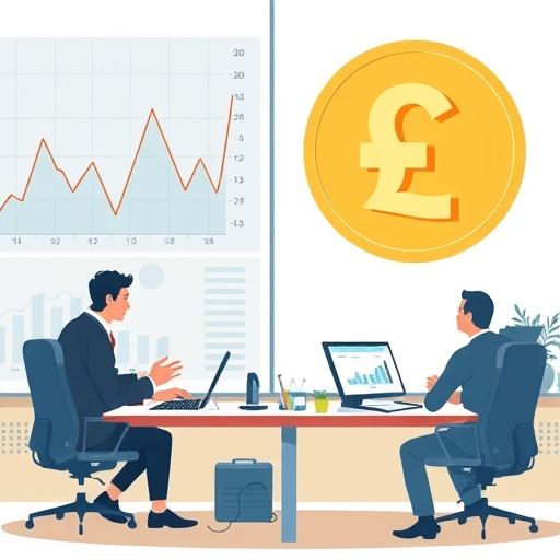 金融圖表及澳元符號的插圖