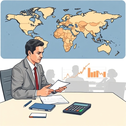 一場商務會議討論外匯策略及圖表