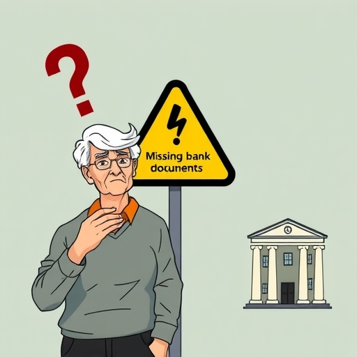 一對老年夫婦因金融文件消失感到困惑