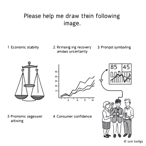 一群人正在分析圖表代表消費者信心