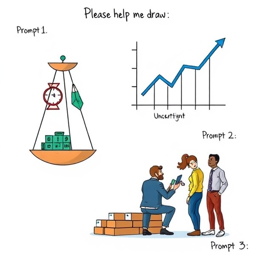 一個平衡的天平顯示經濟穩定性與貿易動態