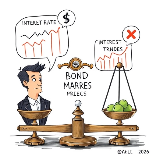 投資者分析債券市場走勢圖