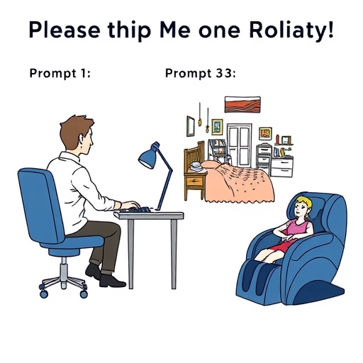 一位男子正在桌前坐著，姿勢不良，看起來不舒服。