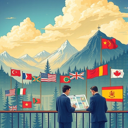 比喻資本流向新興市場的圖像