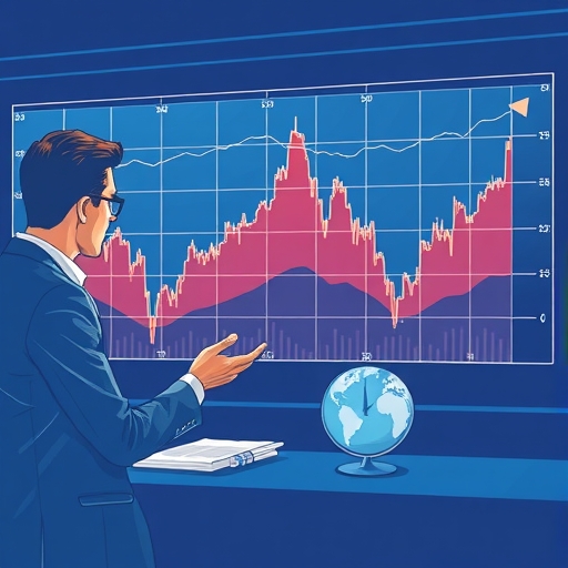 帶有移動平均線重疊的股價圖表