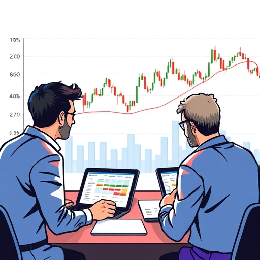 一位男子正在街頭交易股票