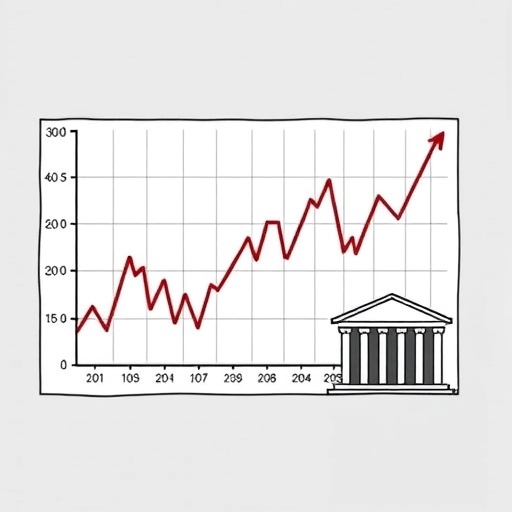 一位男子正在金融圖表分析