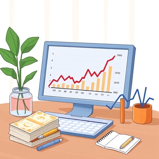 每股盈餘計算的圖表