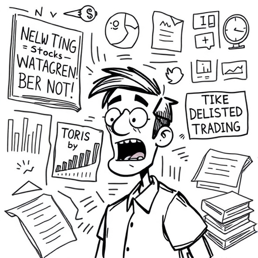 一位男子正在街頭交易股票