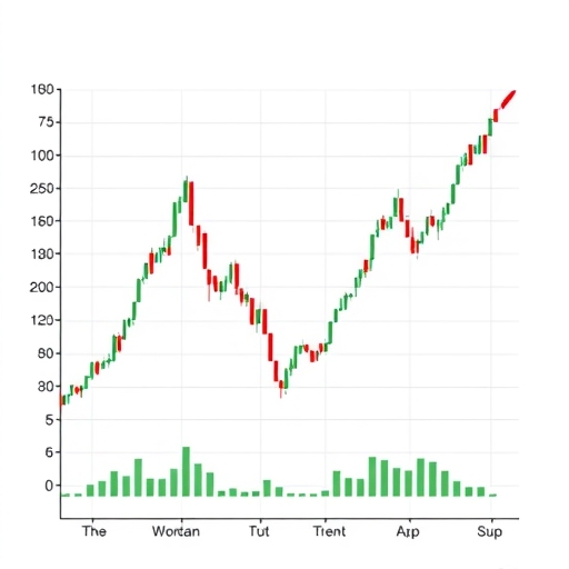 一個呈現雙重頂型態的圖表示意