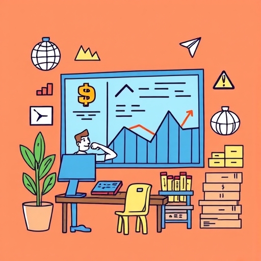 一位商務人士正在分析消費者物價指數數據