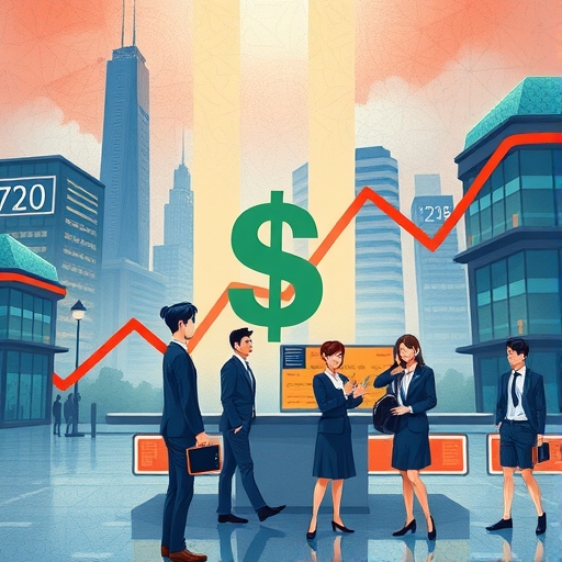 美元價值下降的插圖