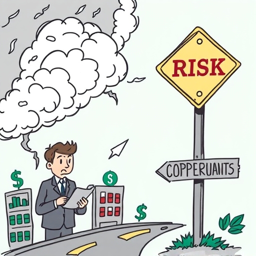 一位擔心的投資人正在分析市場走勢圖表