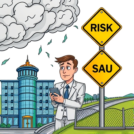 路標顯示風險和機會的十字路口