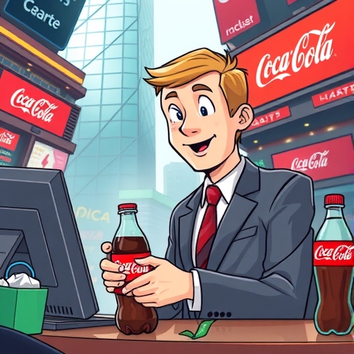 展示可口可樂品牌的活力市場場景