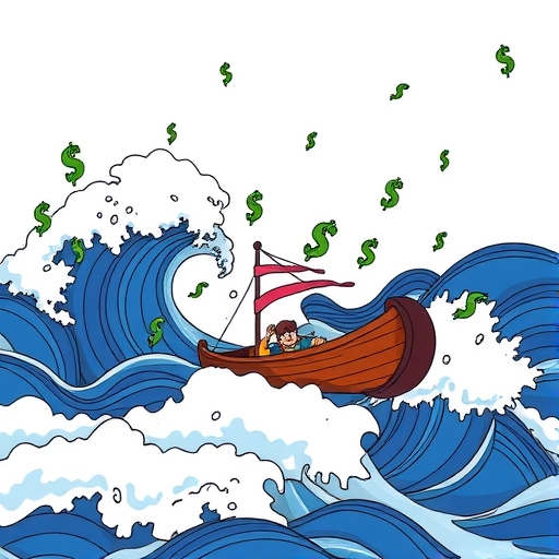 一位男子正在街頭交易股票