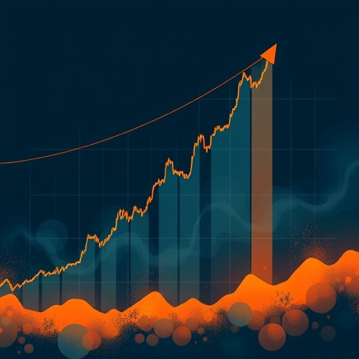 股票圖表上的大陽線上升趨勢
