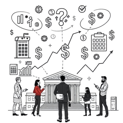 抽象的金融市場概念圖