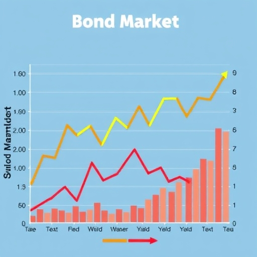 債券價格與利率的反向關係示意圖