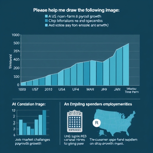 顯示美國非農就業人數成長的圖表