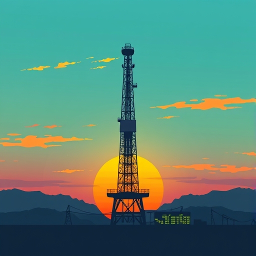 繁忙的石油市場交易大廳，螢幕顯示著交易數據