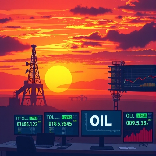 描繪油價全球經濟影響的插圖