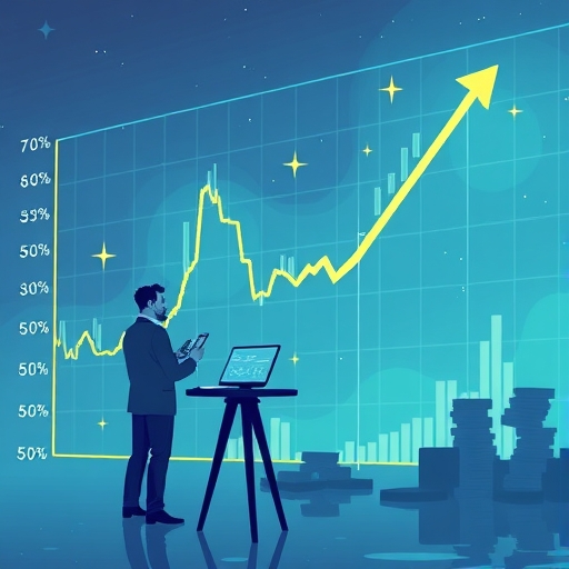 一位男子正在街頭交易股票