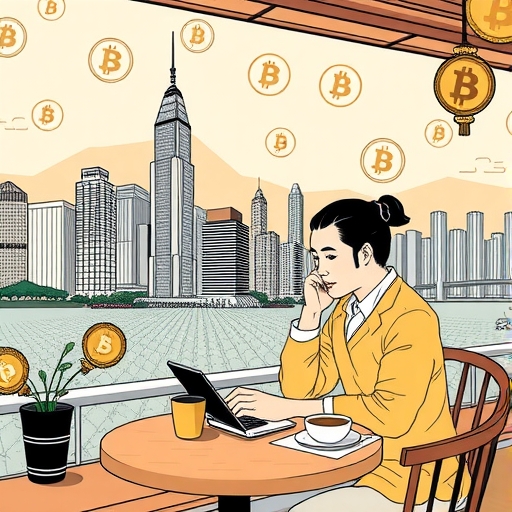 香港天際線與數位貨幣符號