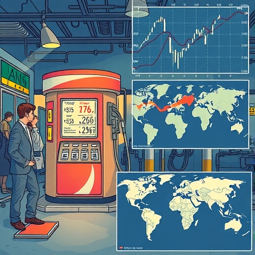 一個加油站,價格劇烈波動。