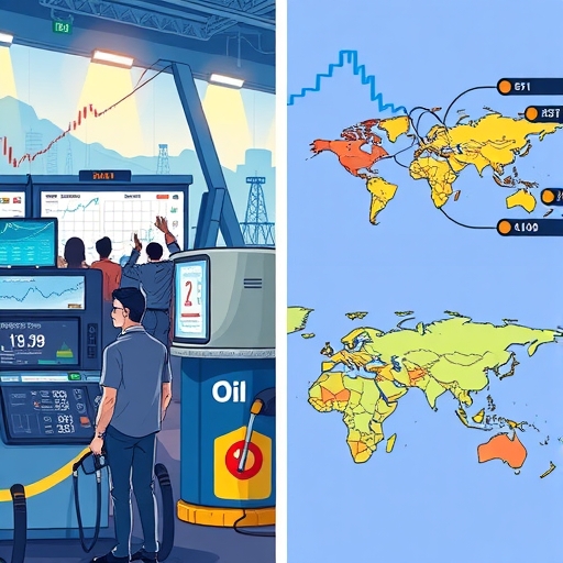 一張世界地圖,突顯受到地緣政治因素影響的主要油氣供應路徑。