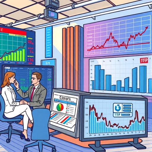 生機勃勃的股市場景