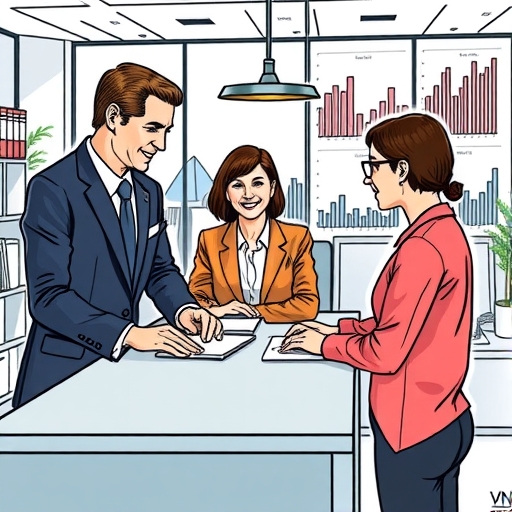 動態工作環境,銀行團隊開會討論