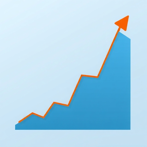 網站流量圖上升的插圖