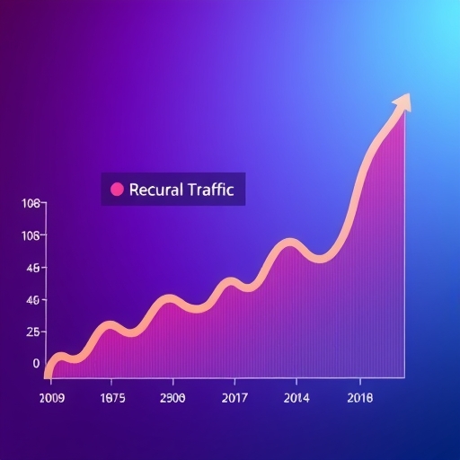網站流量圖上升的插圖