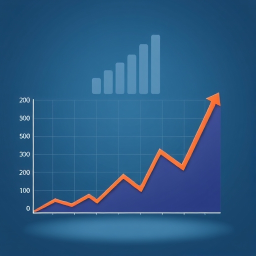 網站流量圖上升的插圖