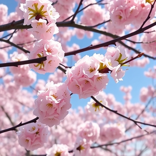 台灣櫻花盛開的美麗景象