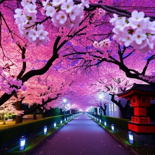 盛開的台灣櫻花樹