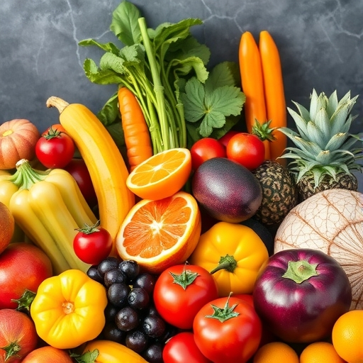 由多種深色與淺色水果組成的繽紛堆疊,如藍莓、草莓、檸檬等。