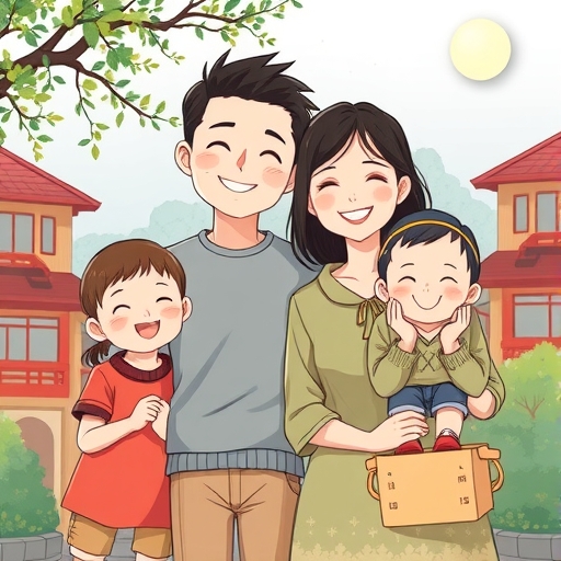 一張台灣快樂家庭的插圖