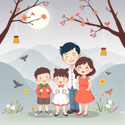 一張台灣快樂家庭的插圖