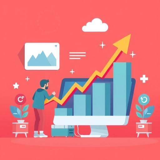 網站流量增加的插圖