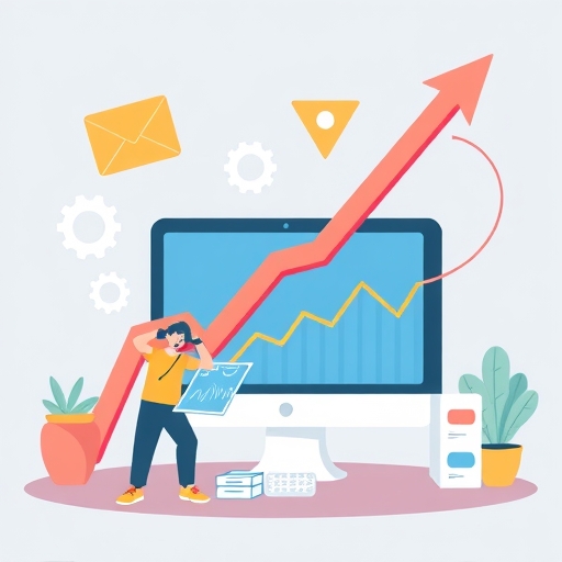 網站流量增加的插圖