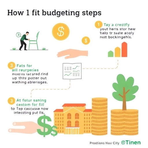 一個人用放大鏡檢視文件與金錢符號,象徵詳細規劃。